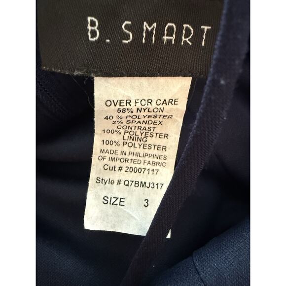 B Smart Women's Jr 3 Navy Blue Glitter Halter Skater Party Mini Dress Whimsigoth - Picture 6 of 11